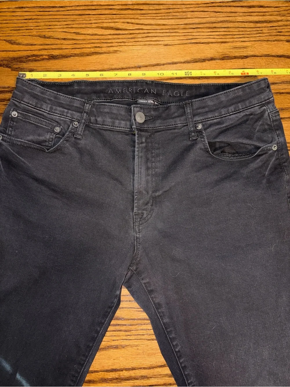 American Eagle 36x36 slim straight black jeans AEO